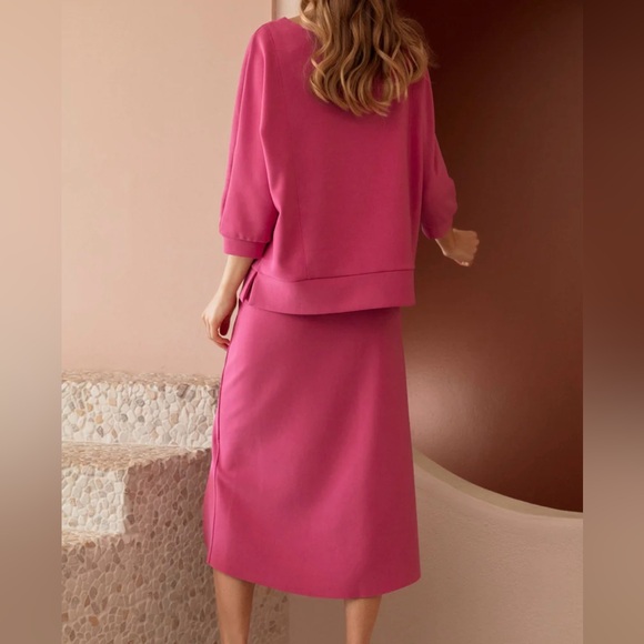 JoH Apparel Matching Top/Midi Pencil Skirt Set Women’s Soft Pink - Picture 6 of 10